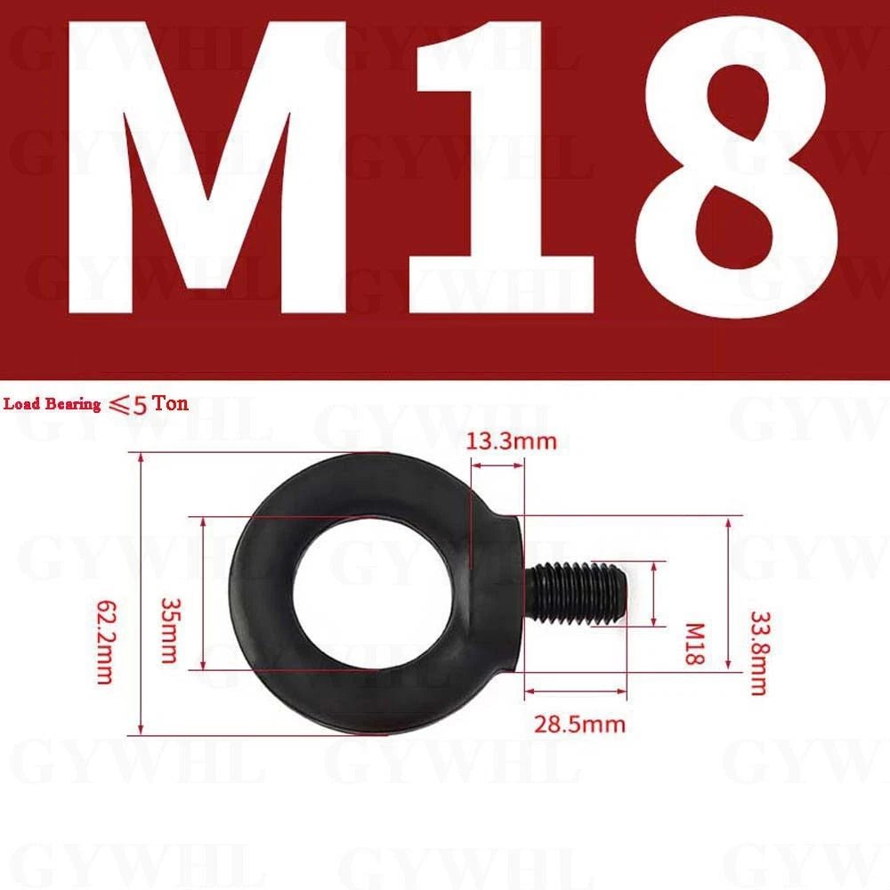 DIN 580 Lifting Eye Bolts & Nuts — G80 & 12.9 Manganese Steel, M6–M36 - HomeDIYer