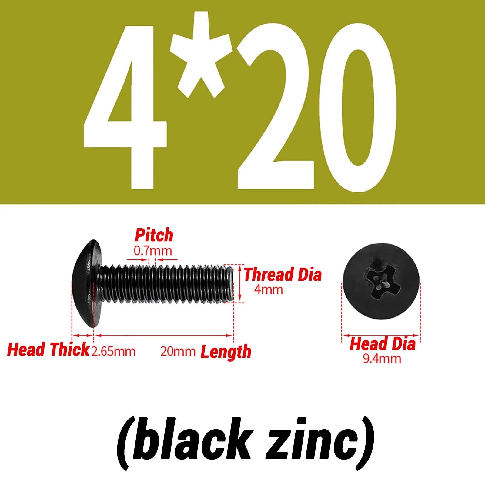 M2–M6 Pan Head Self‑Tapping Sheet Metal Screws – Black Oxide Carbon Steel