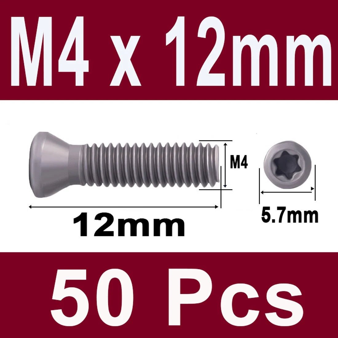 12.9 Grade Torx Flat Head Machine Screws — Carbon Steel, M1.6 to M6 - HomeDIYer
