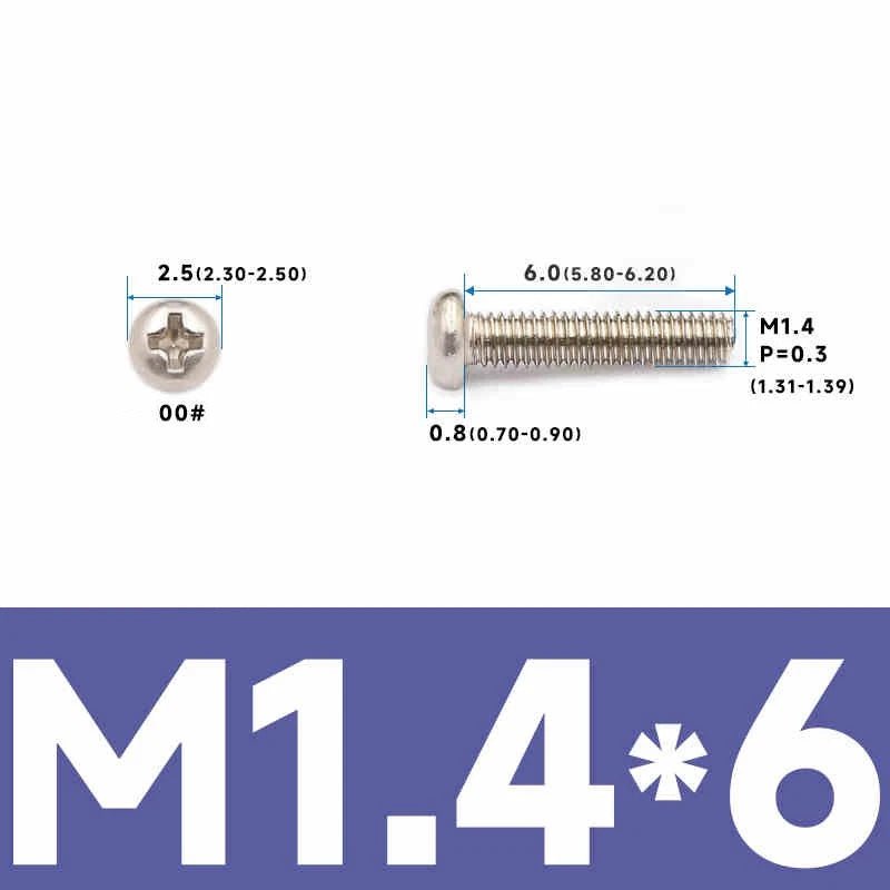 Phillips Pan Head Machine Screws – Carbon Steel M1 to M4, Multiple Lengths & Finishes - HomeDIYer