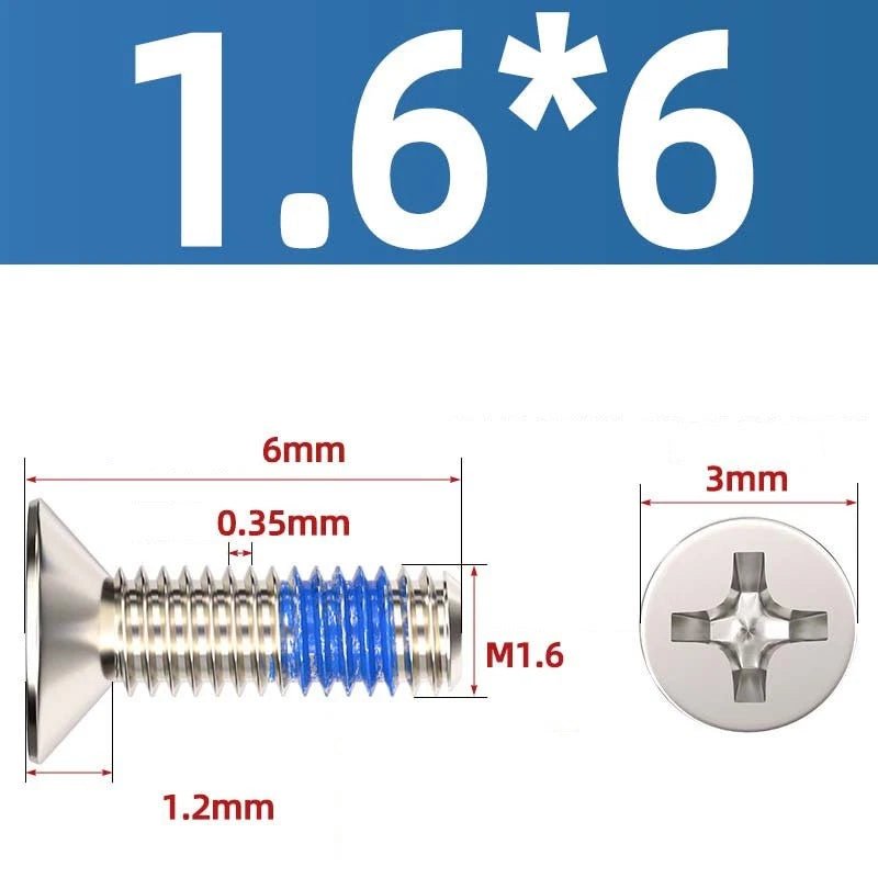 M1.2–M6 Phillips Flat Head Machine Screws | Carbon Steel | Black & Nickel Plated - HomeDIYer
