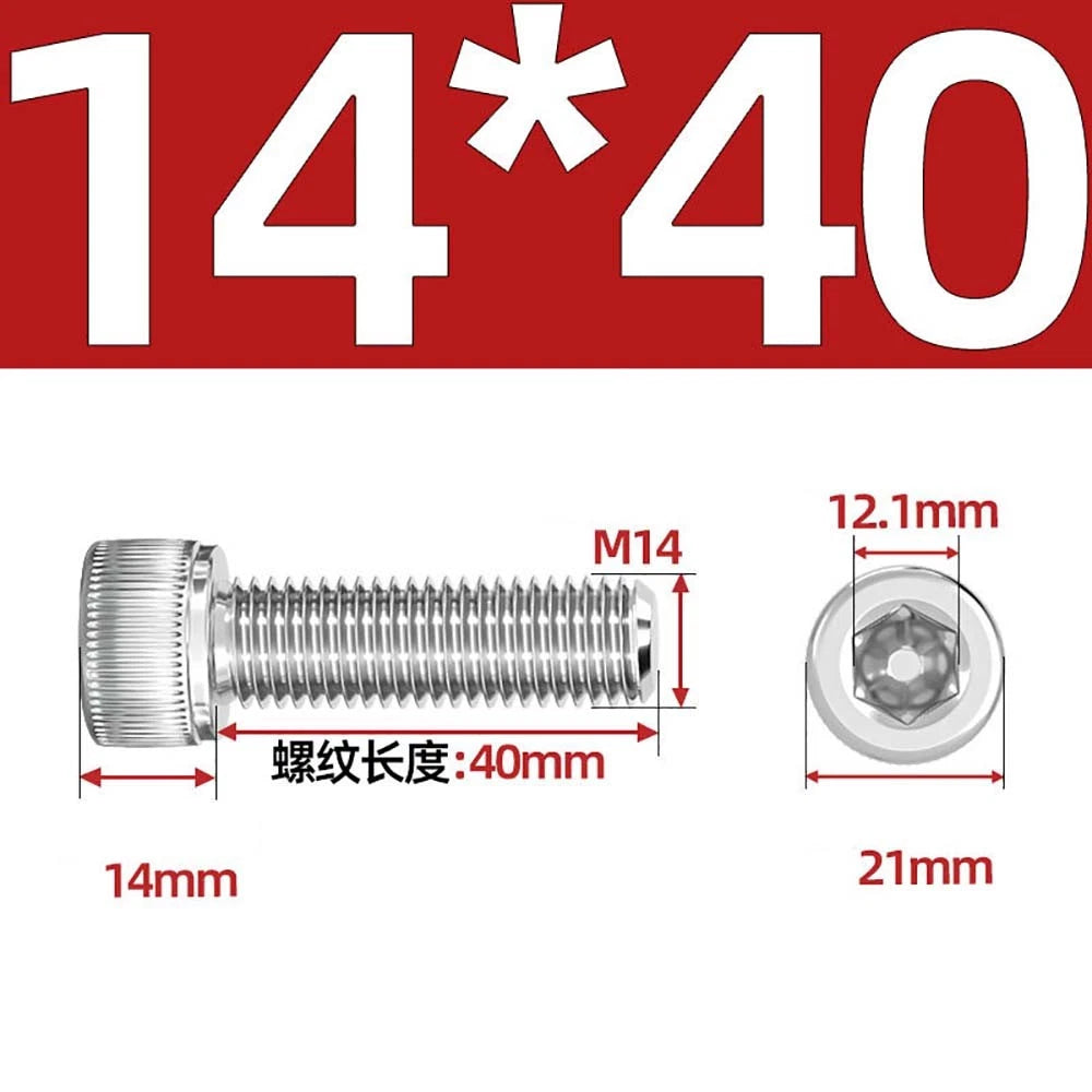 Socket Head Cap Screws – A2 Stainless Steel, M6 to M24, Hex Drive (DIN 912)