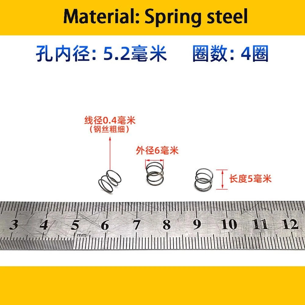 Spring Steel Small Compression Spring 0.2/0.3/0.4mm Wire Diameter 3-50mm Length