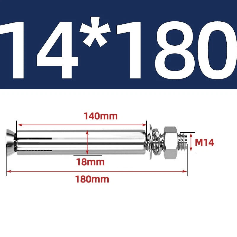 M6-M20 Stainless Steel Concrete Expansion Anchor Bolts – Extra Long