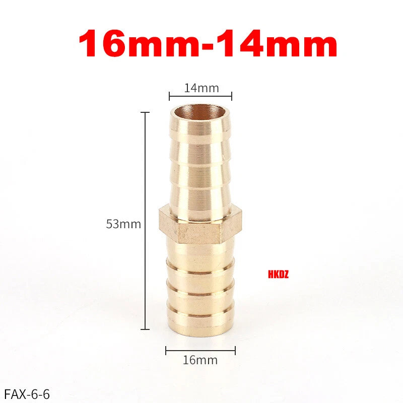 Brass Barbed Hosetail Straight Connector — Air Water Fuel Gas Hose Joiner