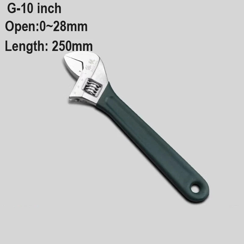 Adjustable Spanner Wrench 6 8 10 12"  Cr-V Steel Metric Scale Strong Grip Handle