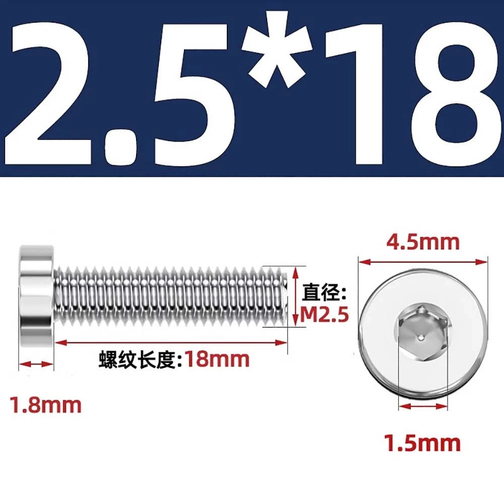 M1.4–M12 Low Head Socket Cap Screws – A2 Stainless Steel, Space‑Saving Design for Tight Clearances
