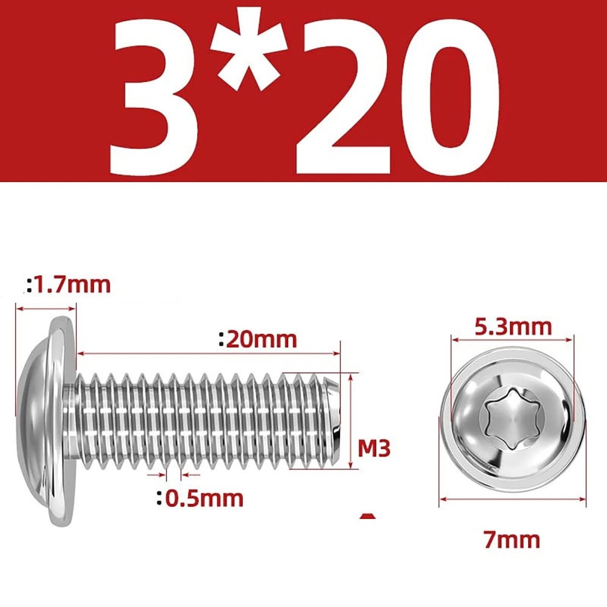 Torx Flanged Button Head Screws — 18 - 8 Stainless Steel, ISO 7380 - 2, M2 to M8 - HomeDIYer