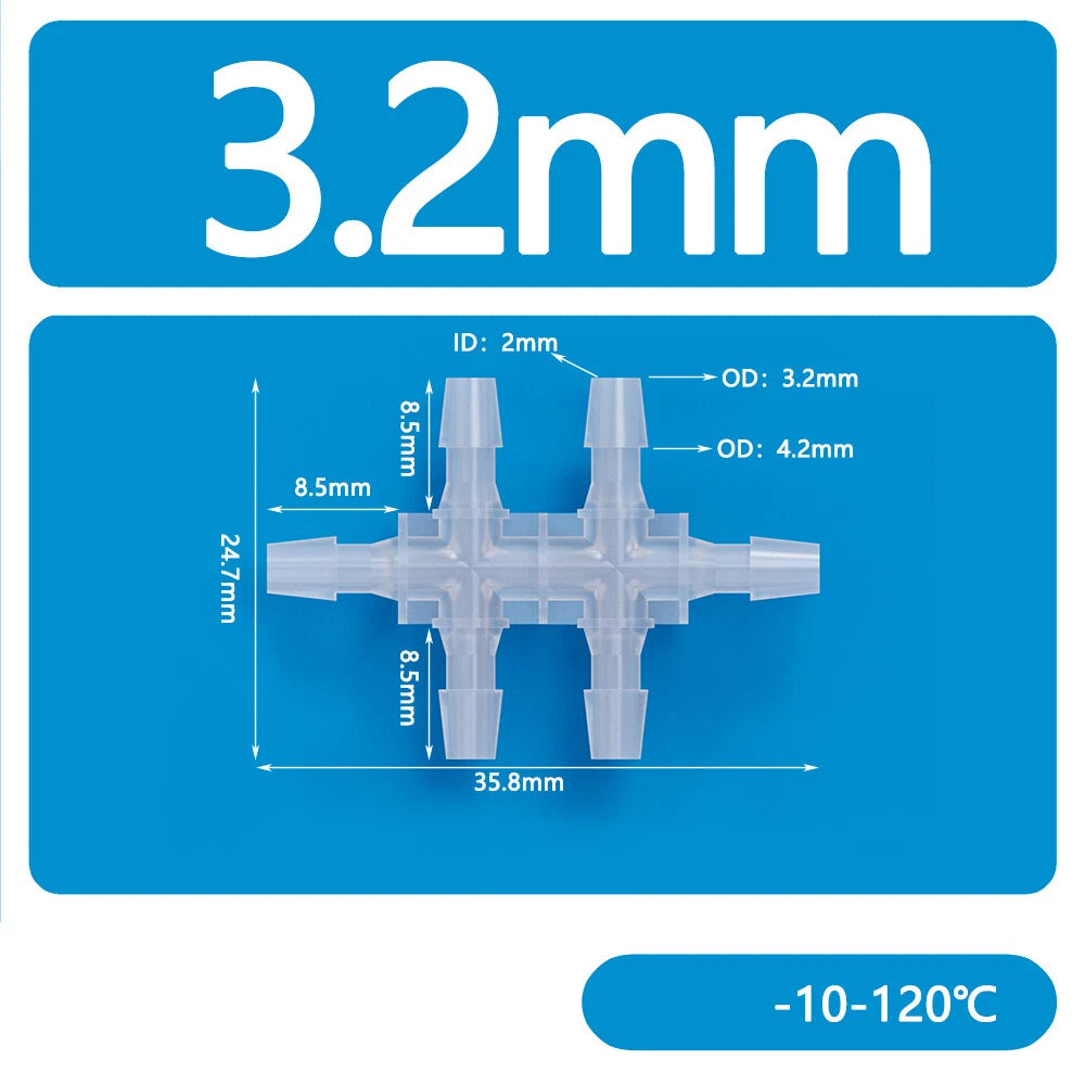 Plastic Hose Connector 4 6 8 10-Way Barbed Joiner Tube Pipe Fitting Splitter