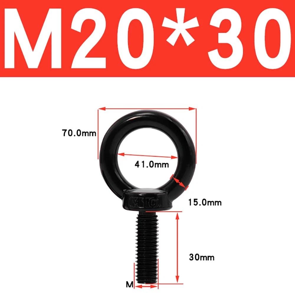 A2 304 Stainless Steel Lifting Eye Bolt — Metric M3 to M20, Rigging & Lifting Screw Eye - HomeDIYer