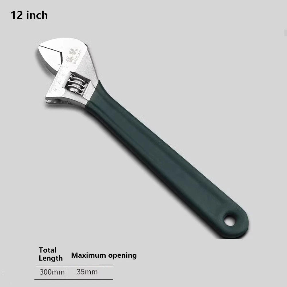 Adjustable Spanner Wrench 6" 8" To 24" Garage Tool Soft Grip Handle Metric Scale