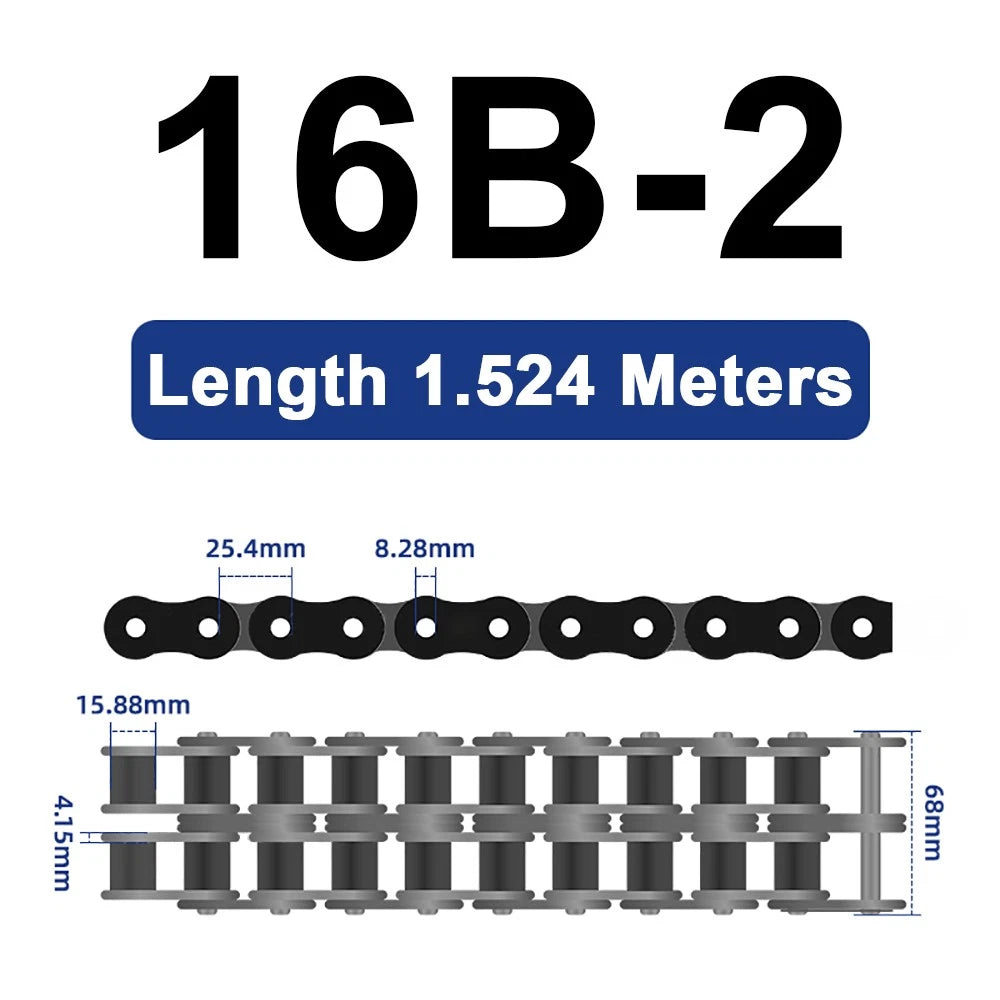 04C 05B 06B 06C 08A 08B 10A Roller Chain Quality Simplex Double Row 1.524 METRES