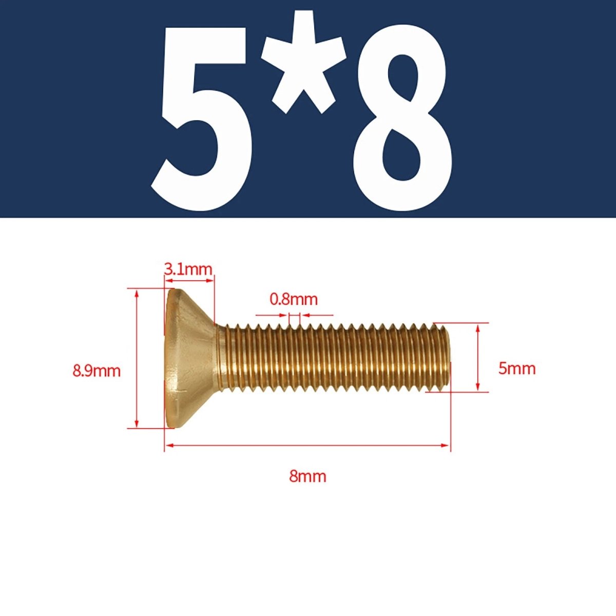 Brass Pozi Countersunk Machine Screws DIN 965 M2 - M8 Flat Head - HomeDIYer