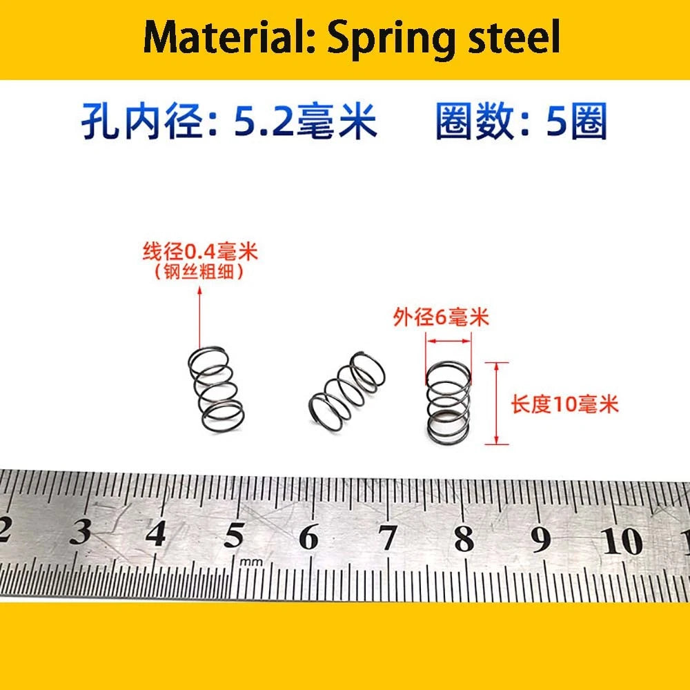 Spring Steel Small Compression Spring 0.2/0.3/0.4mm Wire Diameter 3-50mm Length