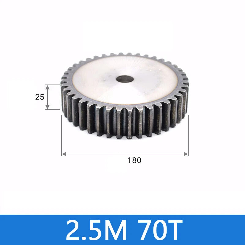 Spur Gears Pinion Gear 1.5/2.5/3/4/5 Mod Transmission Gears 45# Steel Flat Gears