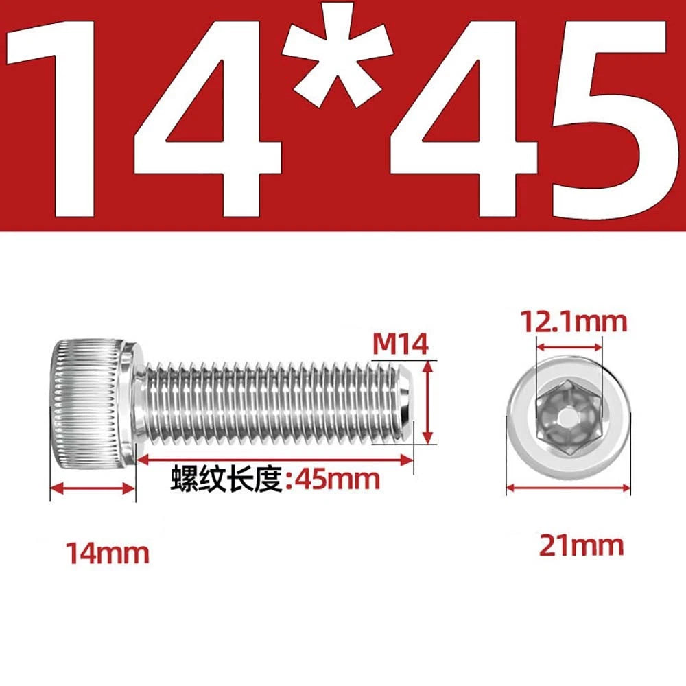 Socket Head Cap Screws – A2 Stainless Steel, M6 to M24, Hex Drive (DIN 912)