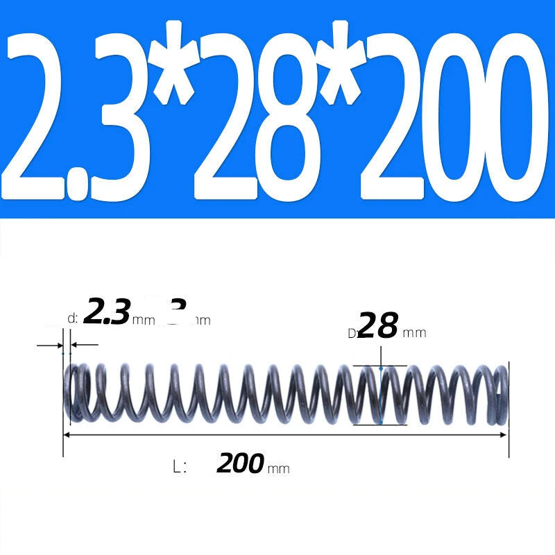 200mm Length Stainless Steel Compression Spring 2 - 4mm Pressure/ Coil Springs