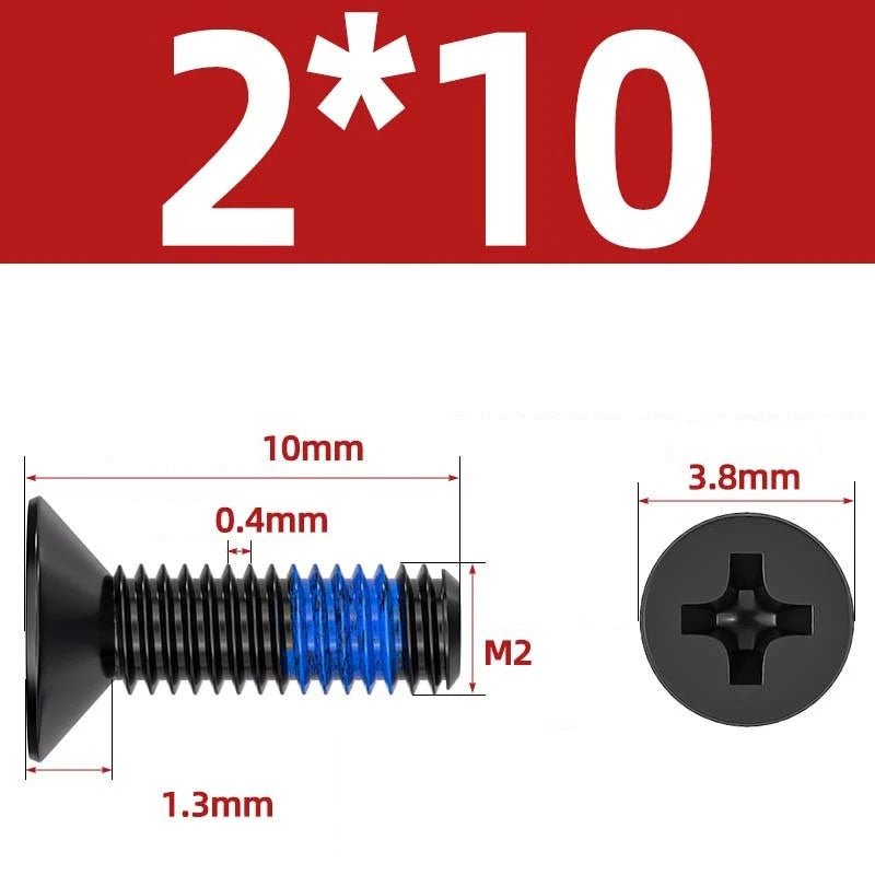 M1.2–M6 Phillips Flat Head Machine Screws | Carbon Steel | Black & Nickel Plated - HomeDIYer