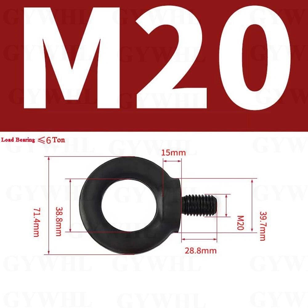 DIN 580 Lifting Eye Bolts & Nuts — G80 & 12.9 Manganese Steel, M6–M36 - HomeDIYer