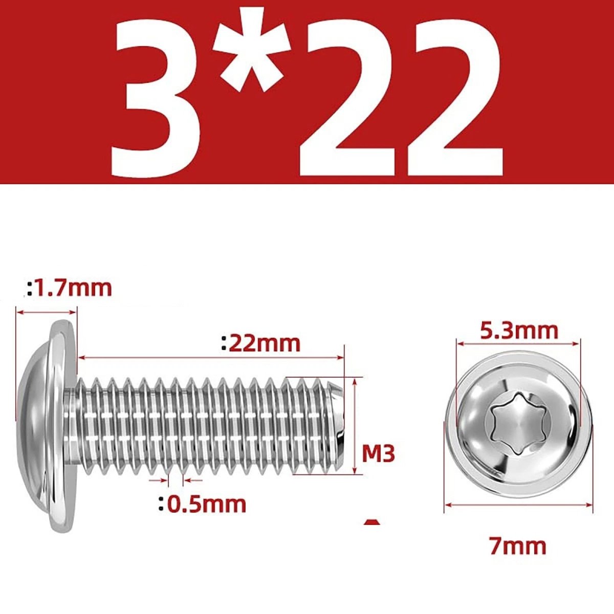 Torx Flanged Button Head Screws — 18 - 8 Stainless Steel, ISO 7380 - 2, M2 to M8 - HomeDIYer