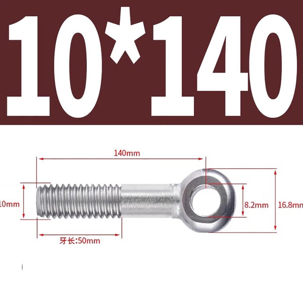 M5 - M24 A2 304 Stainless Steel Partially Threaded Forged Eye Bolts with Rings for Wire Rope & Hanging - HomeDIYer