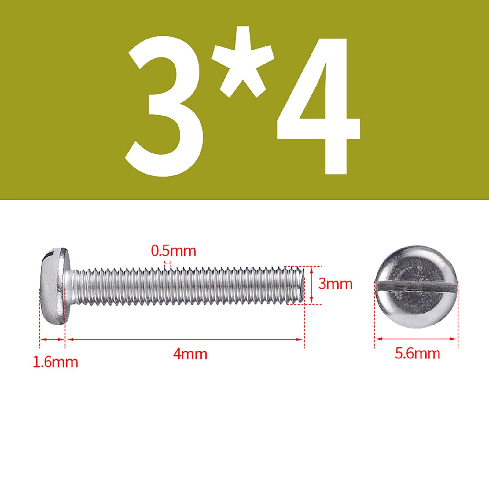 M1.6 to M10 Slotted Cheese Head Machine Screws | A2 Stainless Steel DIN 84