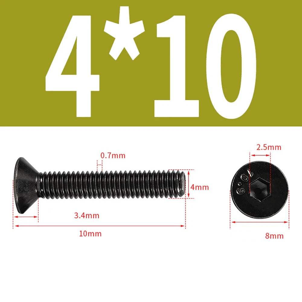 M2-M6 Countersunk Socket Head Cap Screws – Grade 10.9 Alloy Steel