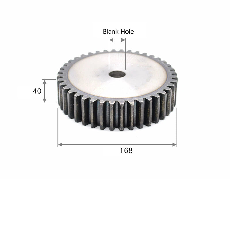 4 Modul 12T-60T Teeth 40mm Thick 45# Steel Spur Gears Pinion Gear For 3D CNC