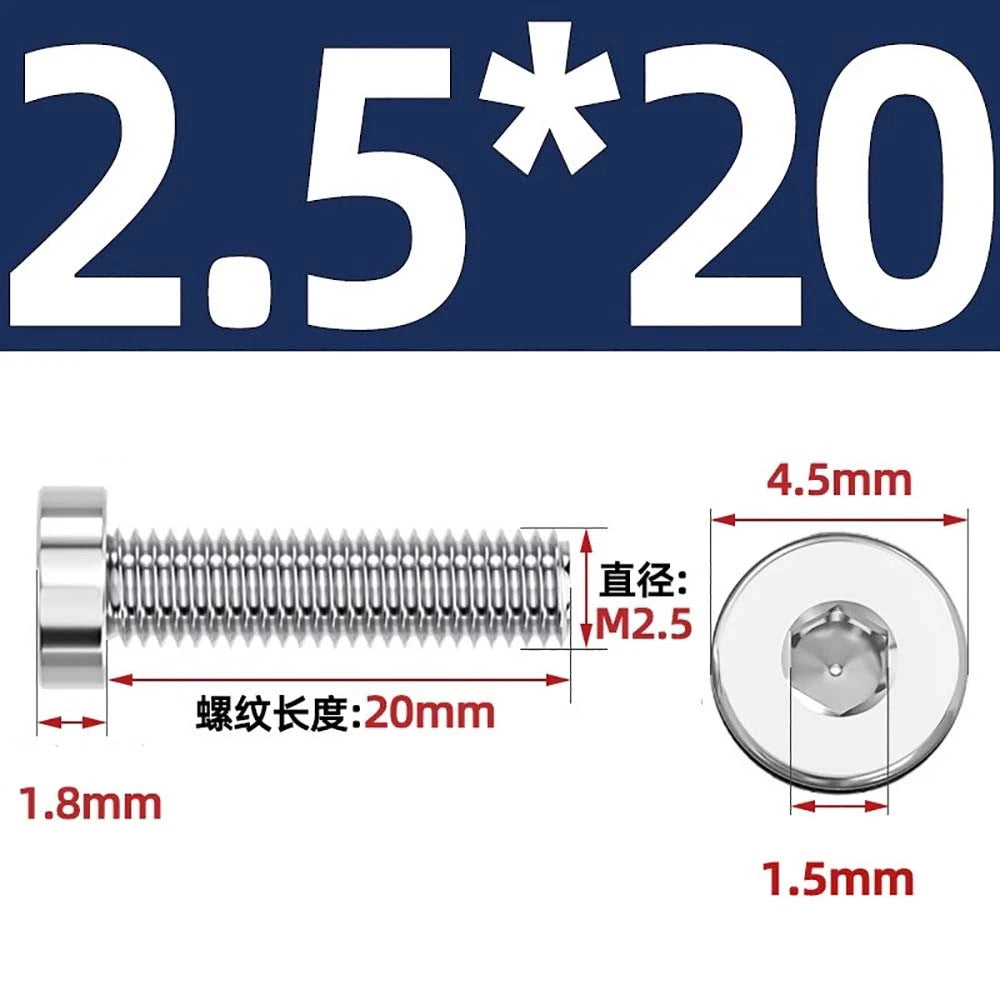 M1.4–M12 Low Head Socket Cap Screws – A2 Stainless Steel, Space‑Saving Design for Tight Clearances