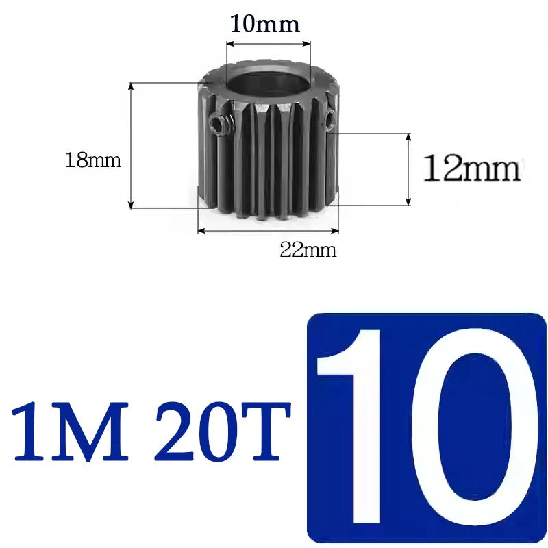 Spur Gears 1 Mod Transmission Gear With Step 45# Steel Pinion Motor Gear 10T~29T