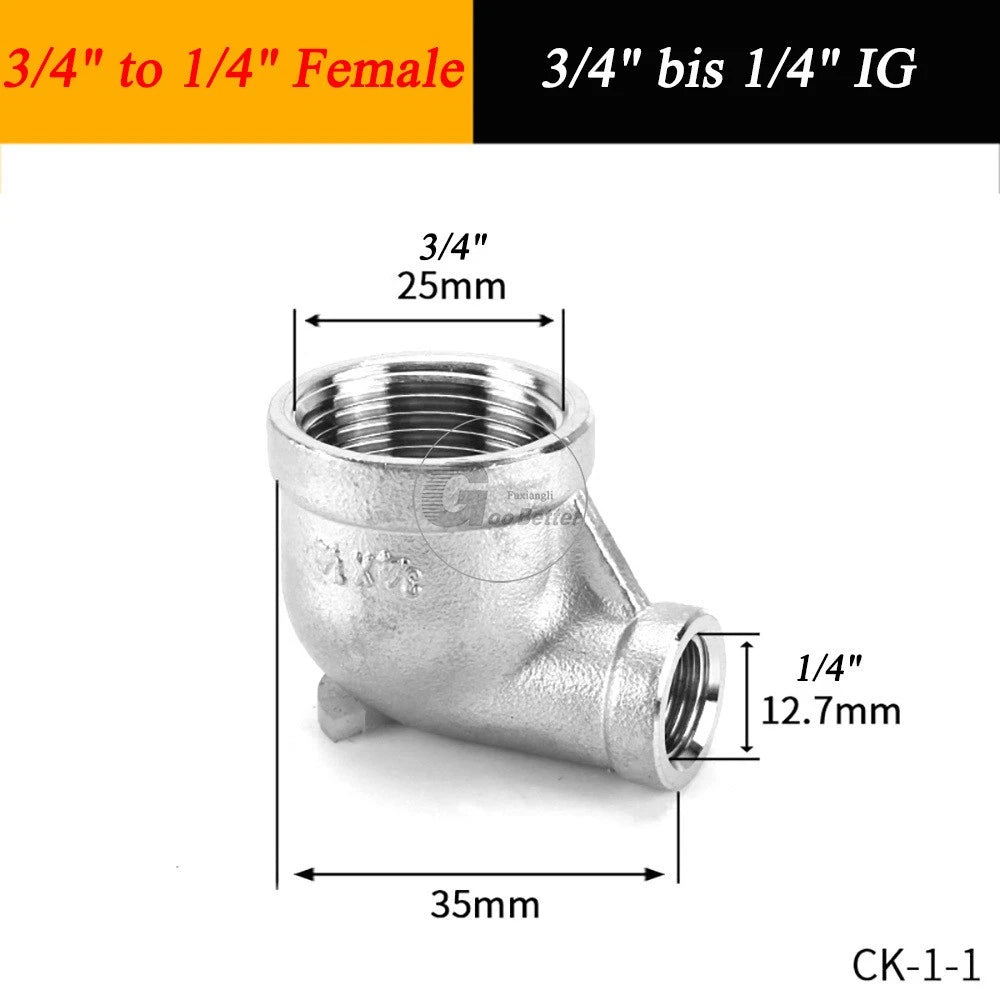 A2 Stainless Steel BSP Reducer Elbow Pipe Fittings | 1/8" to 4" Male Female