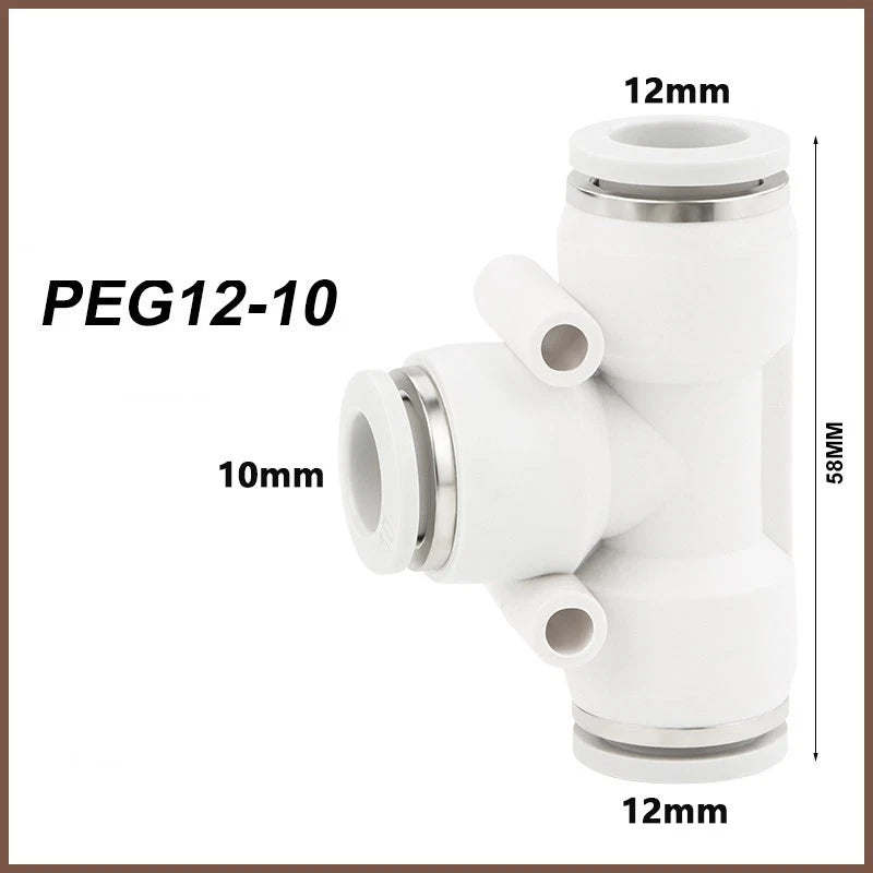 Pneumatic Push Fit Connectors Air Hose Speed Push In Fittings PU PE PY PG PEG