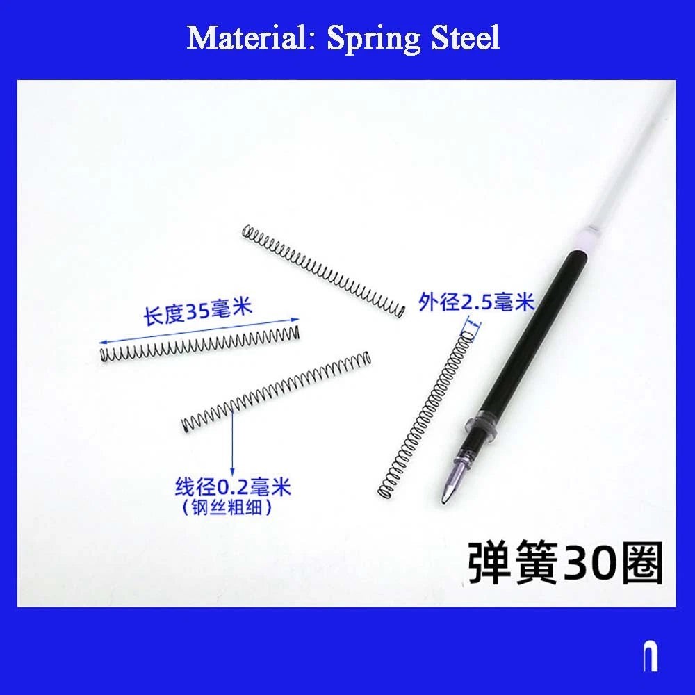 Spring Steel Small Compression Spring 0.2/0.3/0.4mm Wire Diameter 3-50mm Length