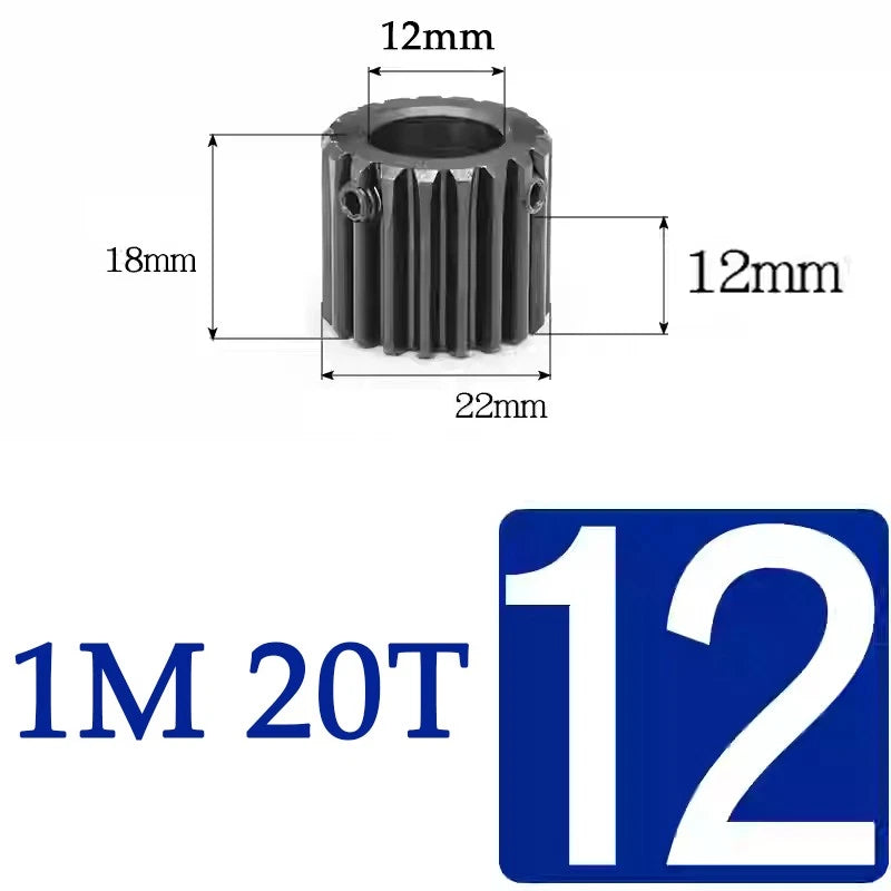 Spur Gears 1 Mod Transmission Gear With Step 45# Steel Pinion Motor Gear 10T~29T