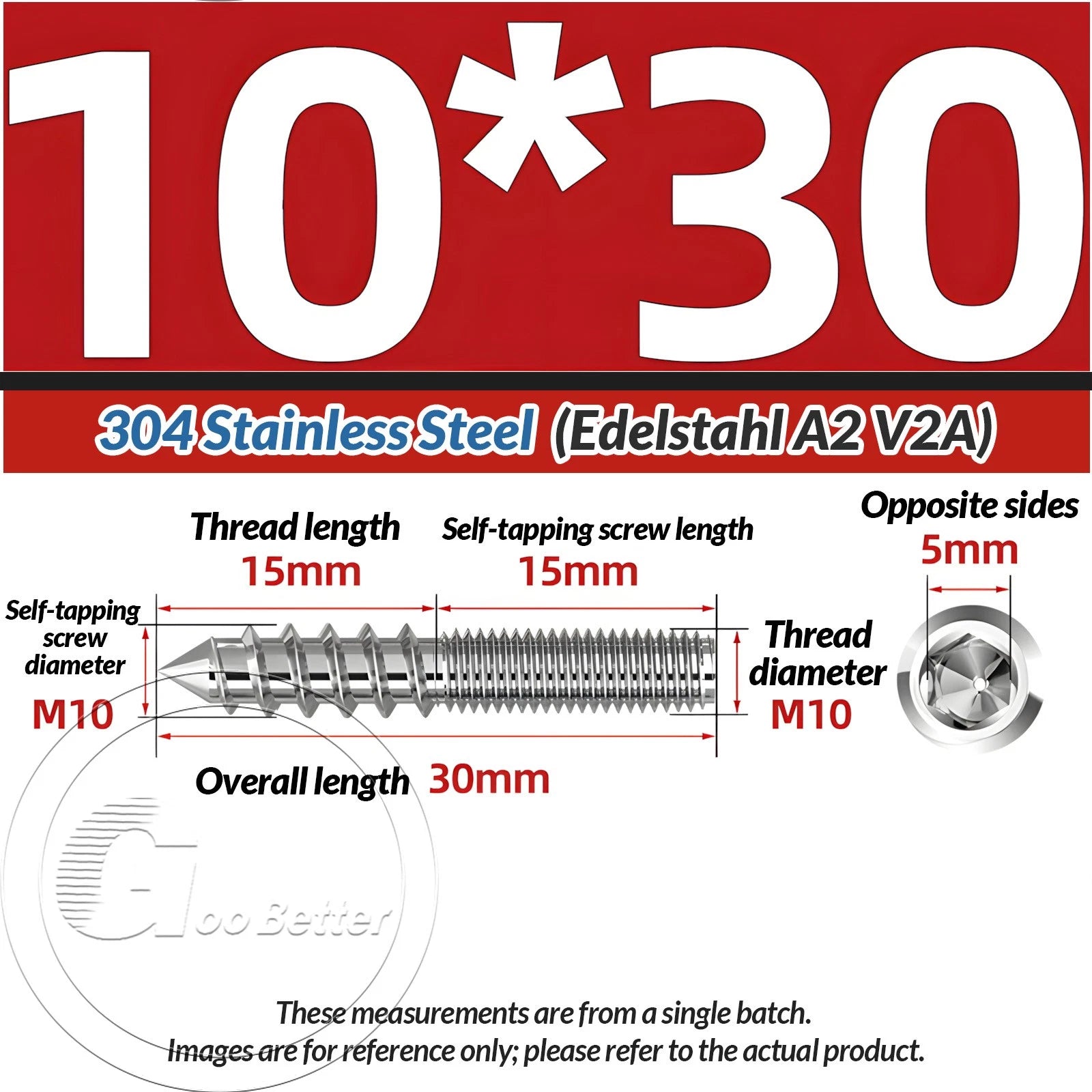 STAINLESS STEEL Wood To Metal Dowels Hanger Bolts Dual Thread Screws Furniture