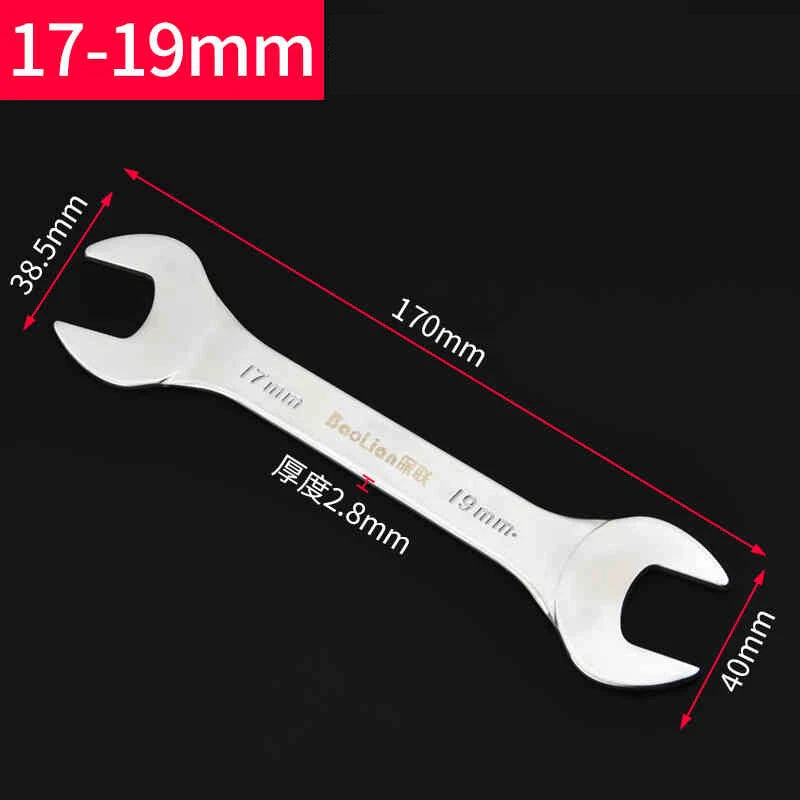 Thin Double Open End Spanner Repair Wrench Chrome Vanadium Steel Metric 6mm-36mm