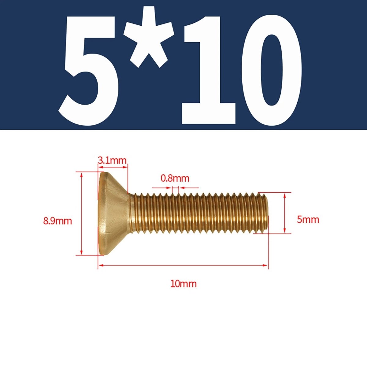 Brass Pozi Countersunk Machine Screws DIN 965 M2 - M8 Flat Head - HomeDIYer