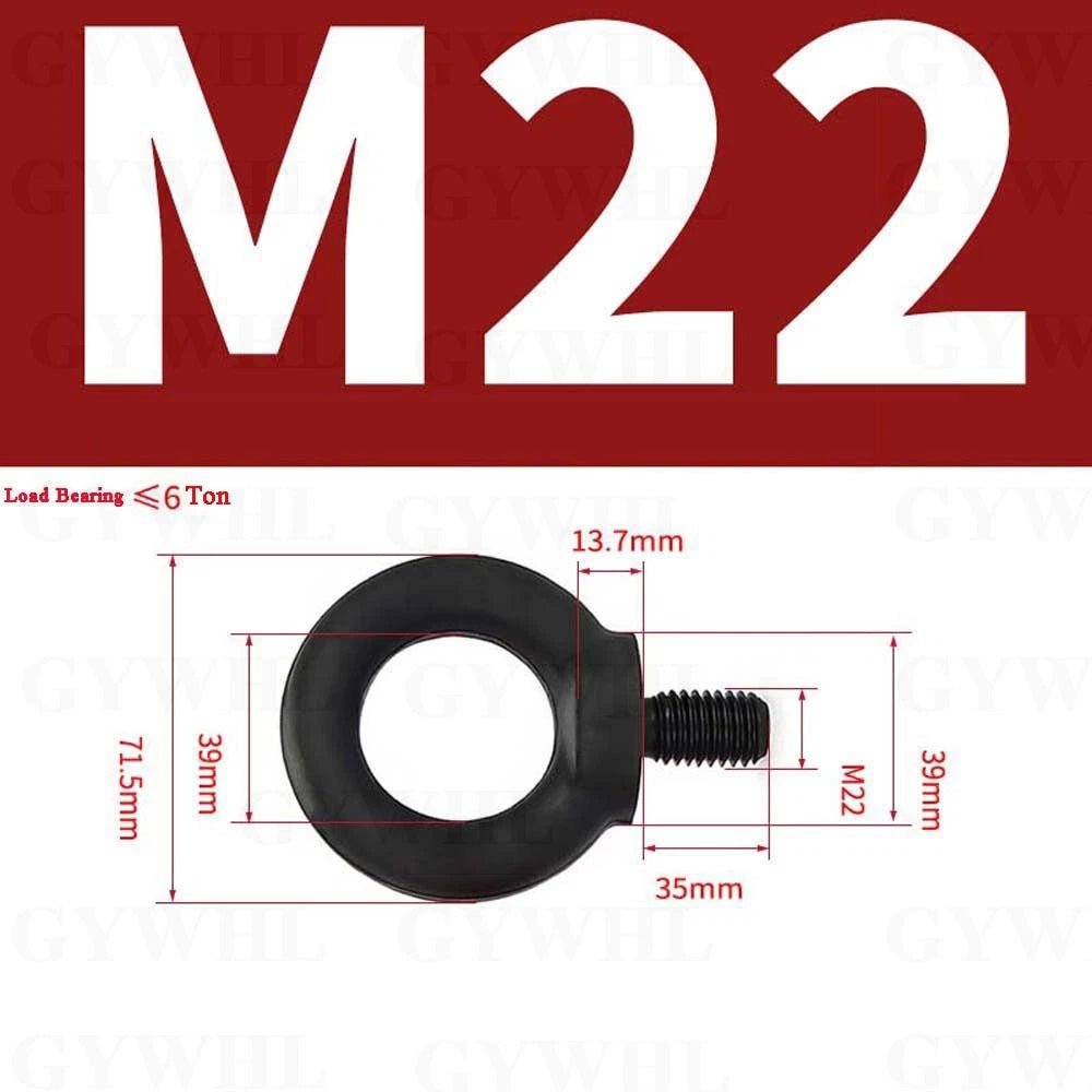 DIN 580 Lifting Eye Bolts & Nuts — G80 & 12.9 Manganese Steel, M6–M36 - HomeDIYer