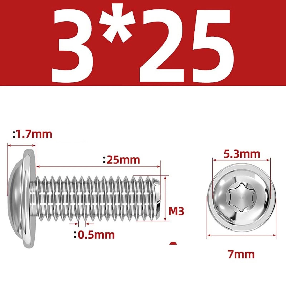 Torx Flanged Button Head Screws — 18 - 8 Stainless Steel, ISO 7380 - 2, M2 to M8 - HomeDIYer