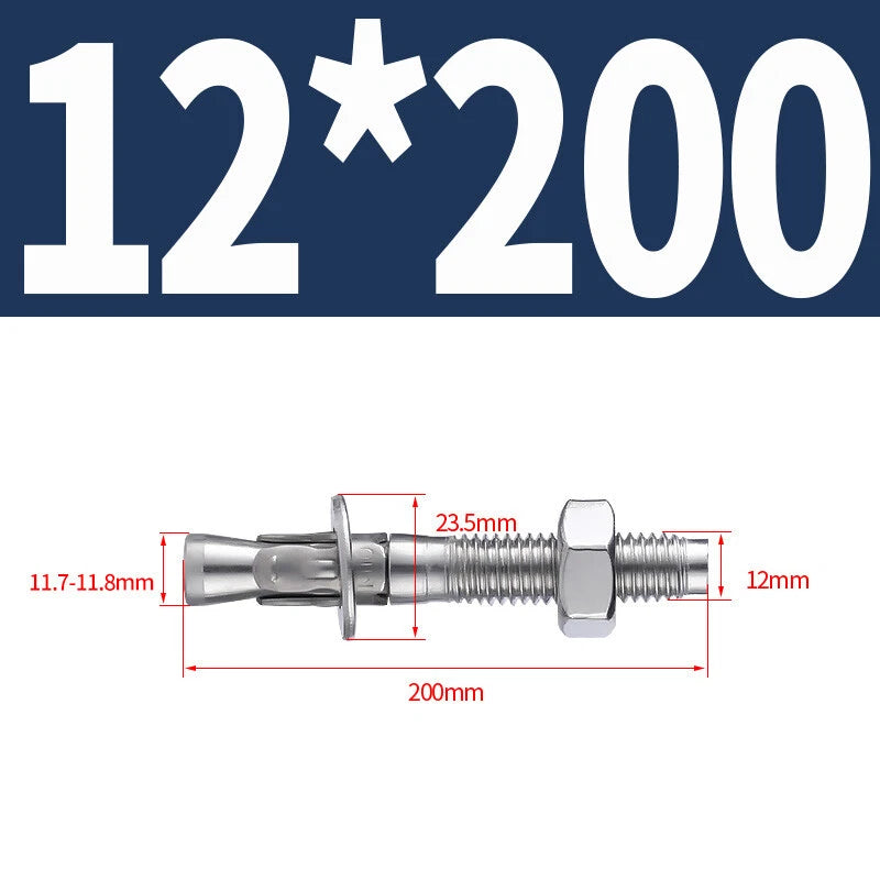 Through Bolts Wall Expansion Anchor Bolts A2 304  A4 316 Stainless Steel