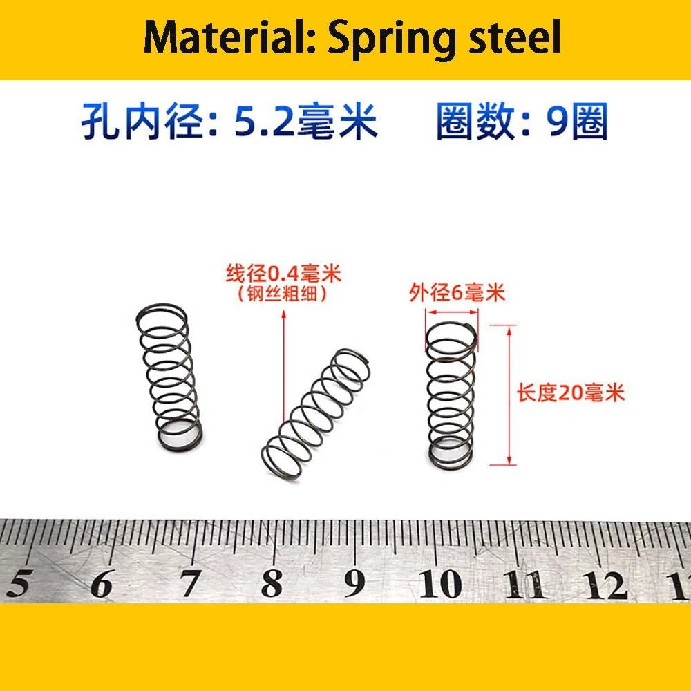 Spring Steel Small Compression Spring 0.2/0.3/0.4mm Wire Diameter 3-50mm Length