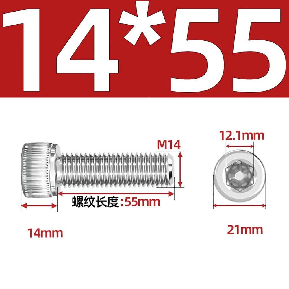 Socket Head Cap Screws – A2 Stainless Steel, M6 to M24, Hex Drive (DIN 912)