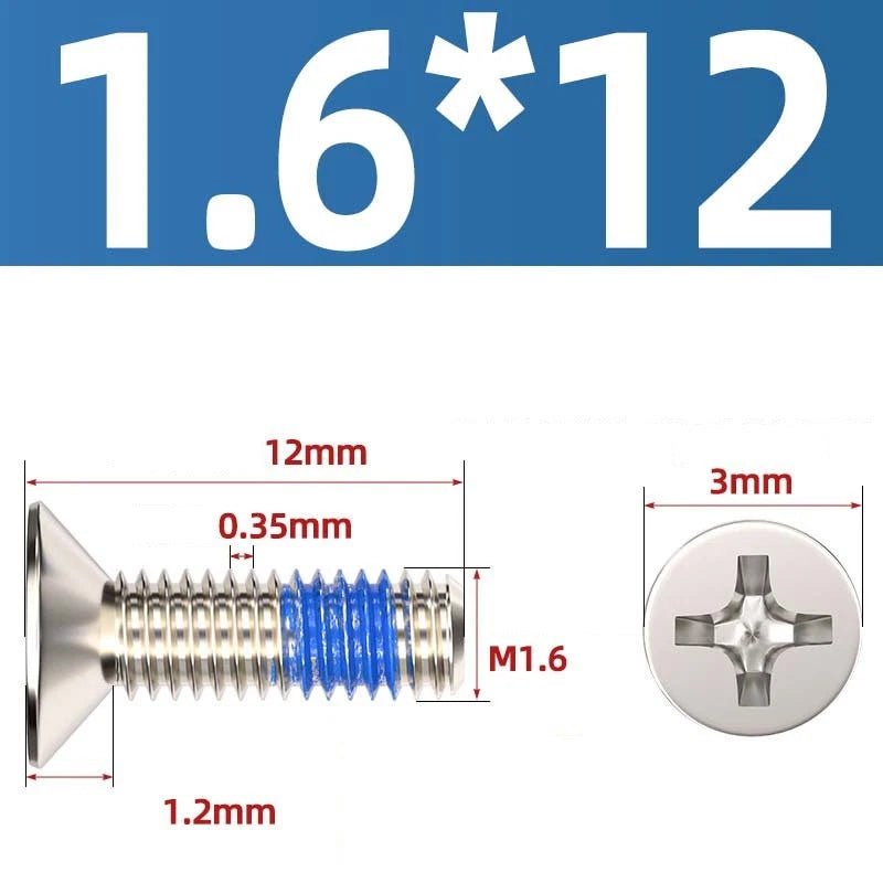 M1.2–M6 Phillips Flat Head Machine Screws | Carbon Steel | Black & Nickel Plated - HomeDIYer