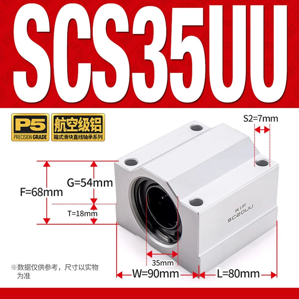 SCS/SBR/TBR/SC-VUU Linear Motion Ball Bearings Diameter 8~60mm Slide Bushing CNC