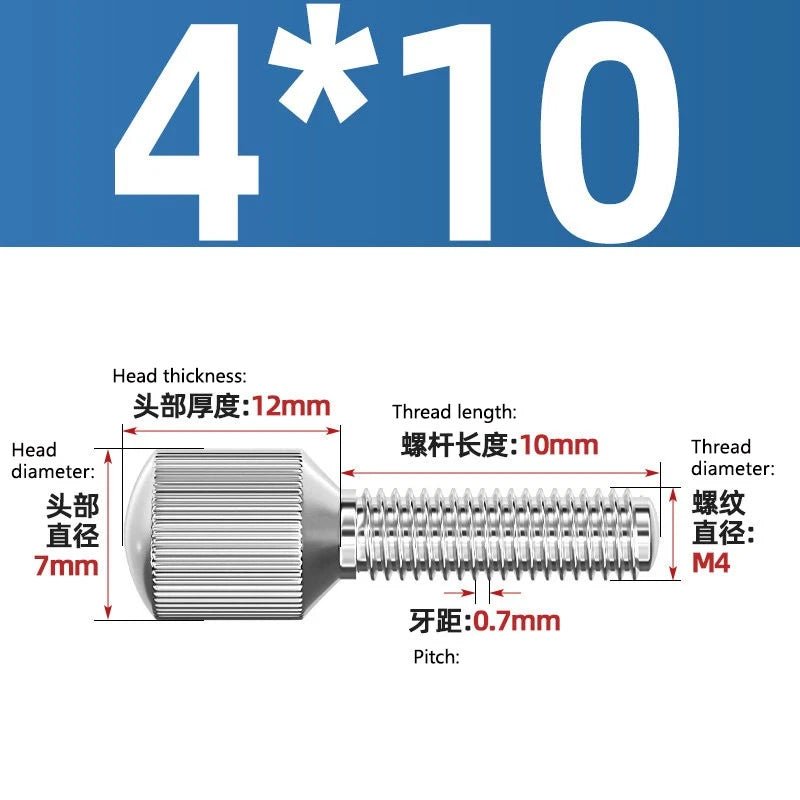 A2 Stainless Steel Knurled Thumb Screws – Small Head, Hand Tighten Fasteners (M2 to M8) - HomeDIYer