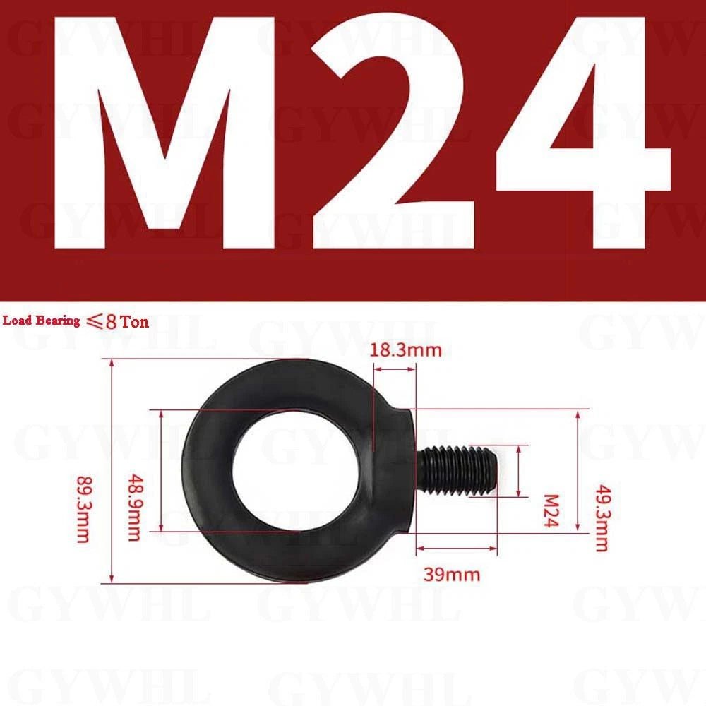 DIN 580 Lifting Eye Bolts & Nuts — G80 & 12.9 Manganese Steel, M6–M36 - HomeDIYer