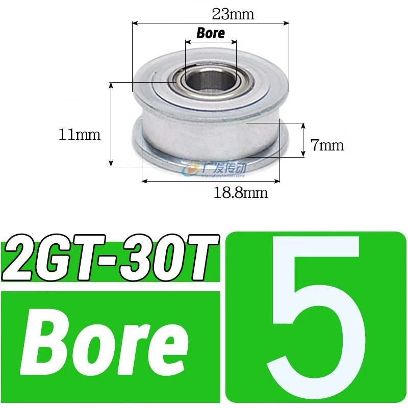 GT2 Timing Belt Pulley 16-100 Teeth 6-10mm Teeth Width Bore 3mm-25mm For 3D