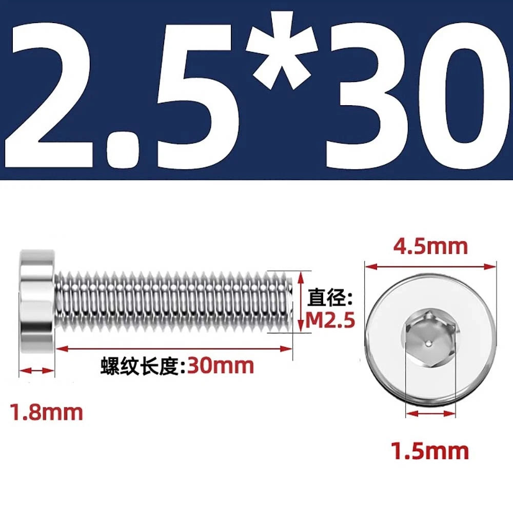 M1.4–M12 Low Head Socket Cap Screws – A2 Stainless Steel, Space‑Saving Design for Tight Clearances