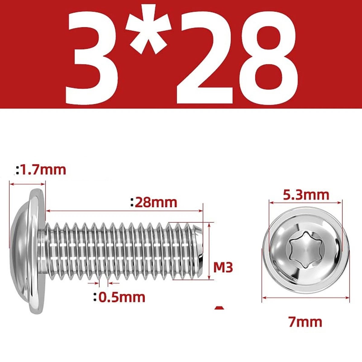 Torx Flanged Button Head Screws — 18 - 8 Stainless Steel, ISO 7380 - 2, M2 to M8 - HomeDIYer