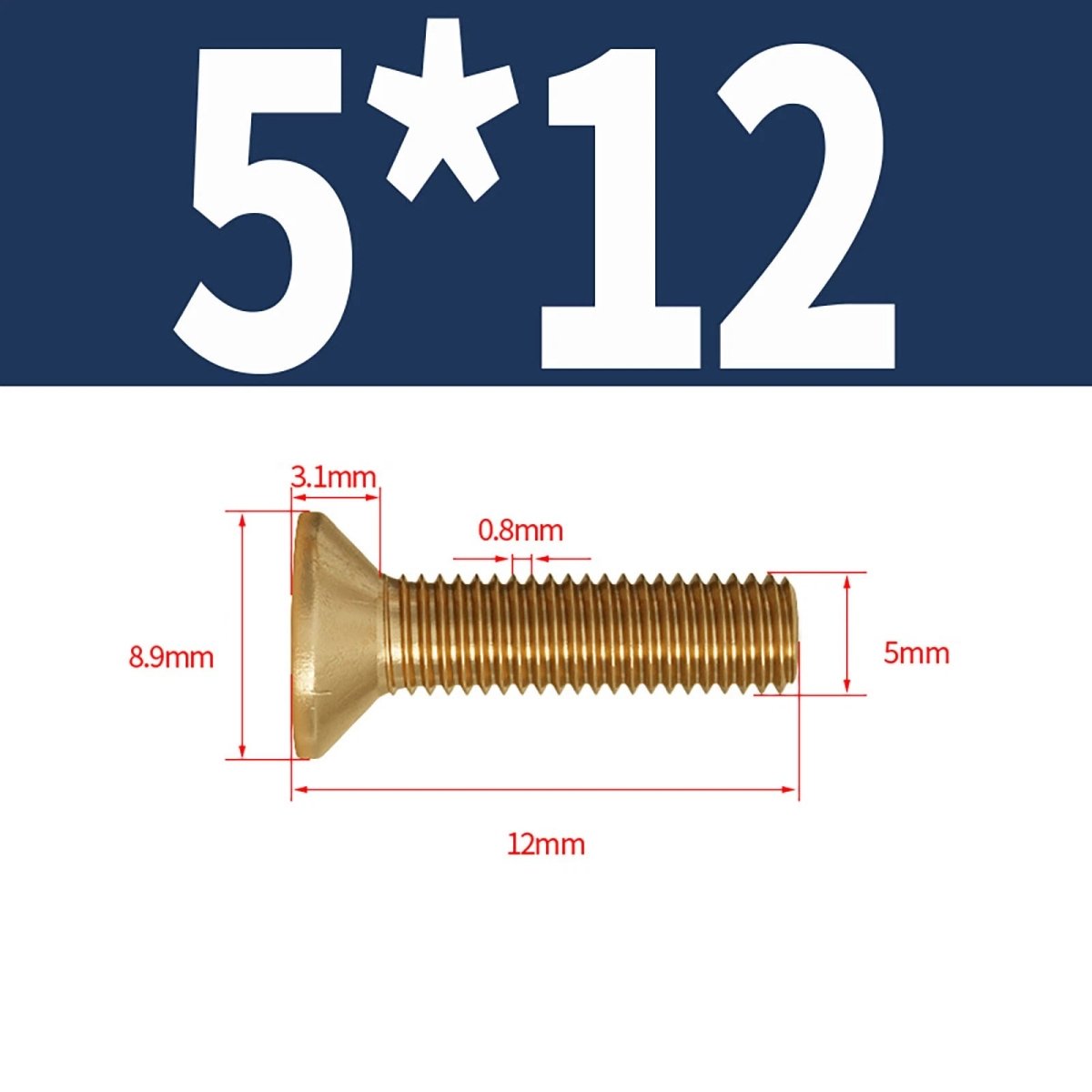 Brass Pozi Countersunk Machine Screws DIN 965 M2 - M8 Flat Head - HomeDIYer